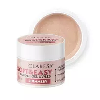 CLARESA_Soft&Easy Builder Gel UV/LED gelis nagų formavimui „Shimmery“ 90 g