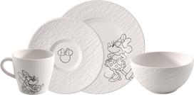 Villeroy & Boch Pusryčių rinkinys Manufacture Rock Mickey Mouse, baltas, 4 dalių