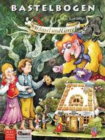 Hänsel und Gretel basteln Bastelbogen Lebkuchenhaus Ausschneidebogen: Märchen Bastelset Hexenhaus Papiertheater für Kinder 7+