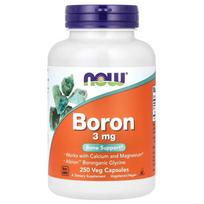 NOW Foods Boron, 3mg - 250 kapsulių