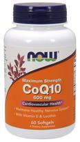 NOW Foods CoQ10 with Lecithin & Vitamin E, 600mg - 60 kapsulių