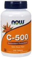 NOW Foods Vitamin C-500 with Rose Hips - 250 tablečių