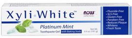 NOW Foods XyliWhite, Platinum Mint Toothpaste Gel w/Baking Soda - 181 g
