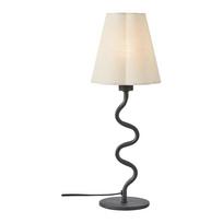 Smėlio spalvos iš metalo stalinis šviestuvas (aukštis 41 cm) su tekstiliniu gaubtu Veya – Markslöjd