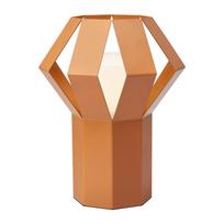 Oranžinės spalvos iš metalo stalinis šviestuvas (aukštis 27 cm) su metaliniu gaubtu Octa – Markslöjd