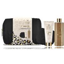 The Luxury Bathing Company Cashmere, Musk & Amber rinkinys kūnui (prausiklis 250 ml. + kūno kremas 150 ml. + kempinė + kosmetinė) - 1 vnt.