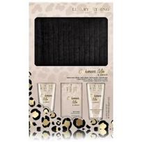 The Luxury Bathing Company Cashmere, Musk & Amber rinkinys kūnui (rankų kremas 50 ml. + kūno kremas 50 ml. + kosmetinė + vonios ikrai 80 g.) - 1 vnt.