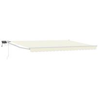 Rankinė ištraukiama markizė su LED Kreminė 5 x 3 m