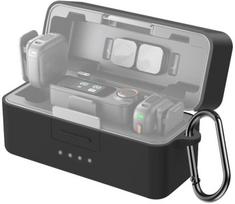 PULUZ Silicone Charging Case Protective Cover for DJI Mic 3 (Black)