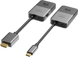 Siųstuvas, prijungiamas prie nešiojamojo kompiuterio USBC prievado – belaidžiu būdu siunčia HDMI iki 10 m – Imtuvas prijungiamas prie ekrano HDMI prievado – raiška iki 4K 30 Hz – optimizuotas ženklinimo ir prezentacijų naudojimui | TC-USBCW | 1154643500003