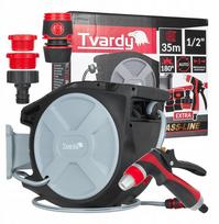 Automatinis sodo žarnos ritė Tvardy su 1/2" 35m žarna BRASS-LINE (1) | 5903418302955 | 5903418302955