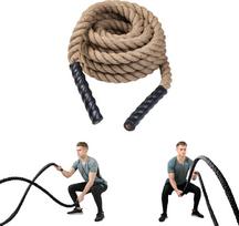 Jėgos-kovos virvė iš sizalio INSPORTLINE Waverope Base 9m 40mm 5,7kg