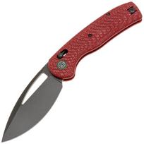 Petrified Fish Viper sulenkiamas peilis Red Twill Carbon Fiber PFP13RCGAW