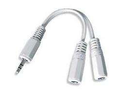 Audio adapteris SPLITTER 3.5MM/10CM WHT CCA-415-0.1M GEMBIRD