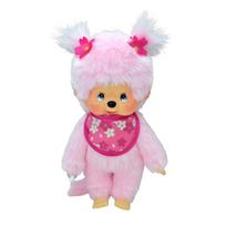 MONCHHICHI Klasikinė beždžionėlė su sakurų seilinuku, 20 cm