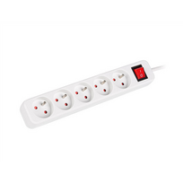 Prailgintojas Lanberg CEE 7/7PS1-05E-0150-W 1 lizdas 1,5 m baltas