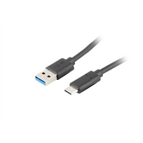 USB-C laidas Lanberg CA-USBO-31CU-0018-BK 1.8m USB-A 9 pin į USB-C 24 pin juodas
