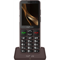 Telefonas myPhone Bueno LTE, 2.8" IPS, 48MB, 128MB, Single SIM, MicroSD, 3G, Bluetooth, pagrindinė kamera 2 MP, 2000 mAh, rudas.