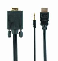 CABLE HDMI-VGA +3.5MM/3M A-HDMI-VGA-03-10 GEMBIRD  A-HDMI-VGA-03-10 8716309098045