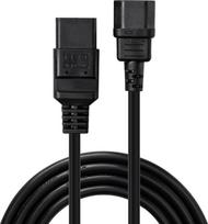 Lindy 3m C14 to C19 Mains Extension Cable, Black (30492)