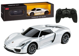 Porsche 918 Spyder RC 1:24 sidabrinis sportinis automobilis