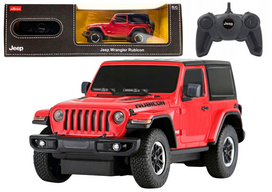 JEEP Wrangler JL Rubicon RC 1:24 – Raudonas bekelės automobilis