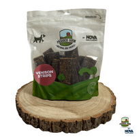 Stirnienos juostelės skanėstas šunims – Venison Strips, 500 g – Paddock Farm