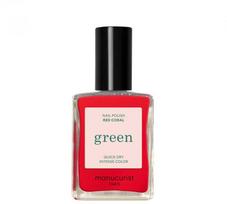 Manucurist Žalias Nagų lakas lakier do paznokci Raudona Coral 15ml