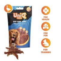 Uniq Pets Minkštos antienos džiovintos juostelės 80g