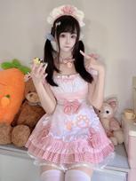 Mielas kačiuko anime lolitos tarnaitės cosplay suknelė 2XL