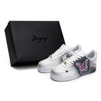 Nike Air Force 1 Skateboard Shoes Women's Low top Black/Pink DH2920-111(Team80-S-BOX) 36.5