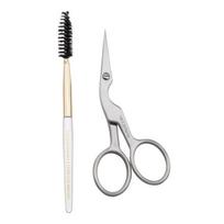 Tweezerman Brow Scissors & Brush antakių žirklučių ir šepetėlio rinkinys