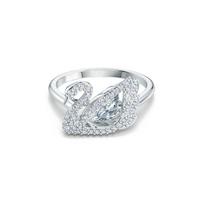 Swarovski Šokantis gulbės kristalais inkrustuotas žiedas Moteriški žiedai Baltas 5534842+5520712+5534843 Box (Random Color),50