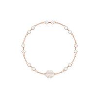 Swarovski Remix Collection Magnetinis užsegimas Imituoto kristalo apyrankė Moteriška apyrankė Balta Rožinio aukso 5451037 L