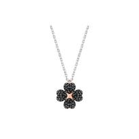 Swarovski Latisha Keturlapio dobilas Pakabukas Karoliai Dvipusis Skirtingų spalvų Moteriški karoliai Sidabrinis Juodas Auksinis 5368980 Box (Random Color) white