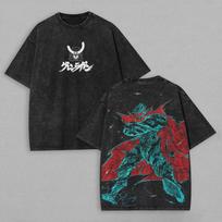 Tengen Toppa Gurren Lagann Spausdinti marškinėliai Oversized Unisex Skalbti Retro viršus Japonų karštas Anime karštas produktas Poroms Streetwear L
