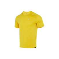 Nike Logotipo Spausdinimo Treniruočių Fitneso Apvalios Kaklo Trumpomis Rankovėmis Marškinėliai Vyriški Viršutiniai Drabužiai Geltoni CZ9185-709 XL