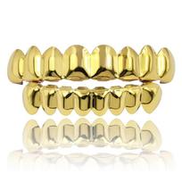 Aukso Sidabru Padengti HIP HOP Dantų Grillz Viršutinių ir Apatinių Grillz Rinkinys Su silikoniniais Tikrais Blizgančiais Vampyro Dantų Rinkiniais