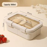 Microwaveable Cartoon Bento Box with Soup Bowl and Tableware - Perfect for Office Workers, Students, and Picnics.