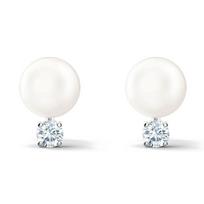 Swarovski Treasure Pearl Rhodium Plated Pierced Earrings Women earrings White 5559420 Box+Shopping Bag