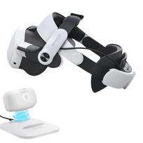 BOBOVR M3 Pro Baterijos Galvos Dirželis Plius Dvi 5200mAh Baterijos ir BD2 Įkrovimo Stotelė Meta Quest 3 / Quest 3S VR Aksesuarams sidabras