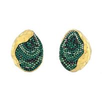 Swarovski Gradientiniai Žali Senoviniai Dideli Segtukai Auskarai Moteriški Auskarai 5568265 Green/Gold,F