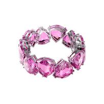 Swarovski Millenia apyrankė Trapecijos formos kristalas Moteriška apyrankė Rožinė 5609714 Shopping Bag,Pink,F