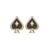 Swarovski Dvipusis pakabukas Tarot kortelė Fantazija Paslaptingas pikas Auskarai Moteriški auskarai 5510528 Black,F