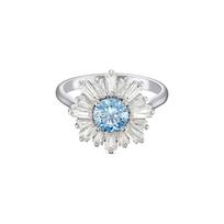 Swarovski Sunshine Blue saulėgrąžos žiedo žiedas moterims 5536743 Box (Random Color),55