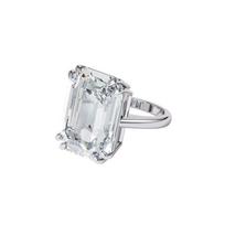 Swarovski Mesmera kokteilinis minimalistinis mados kvadratinis deimantinis žiedas moterims, sidabriniai žiedai 5600855 52