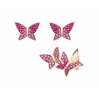 Swarovski riboto leidimo drugelių auskarai-studs Rinkinys iš trijų Moteriški auskarai 5378694 Box