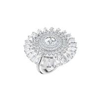Swarovski Sparkling Dance Madingas žiedas su kristalu žiedo formos, moteriškas žiedas, sidabrinis 5572512 Box (Random Color),52