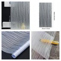 Matiniu langu plėvelė privatumui stikliniams langams Juostelių raštai Lango matinimas Lipni stiklo plėvelė namams ir biurui Kokybiška 30x100cm gray