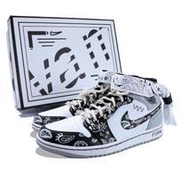 Jordan Air Jordan 1 Mid aukščio Vintažiniai krepšinio batai Vyriški Pilki Balti 554724-092(Team130-VAM) 43